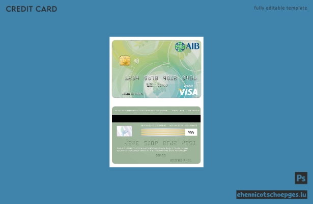 Beispielvorschau für eine Debitkarte der Afghanistan International Bank